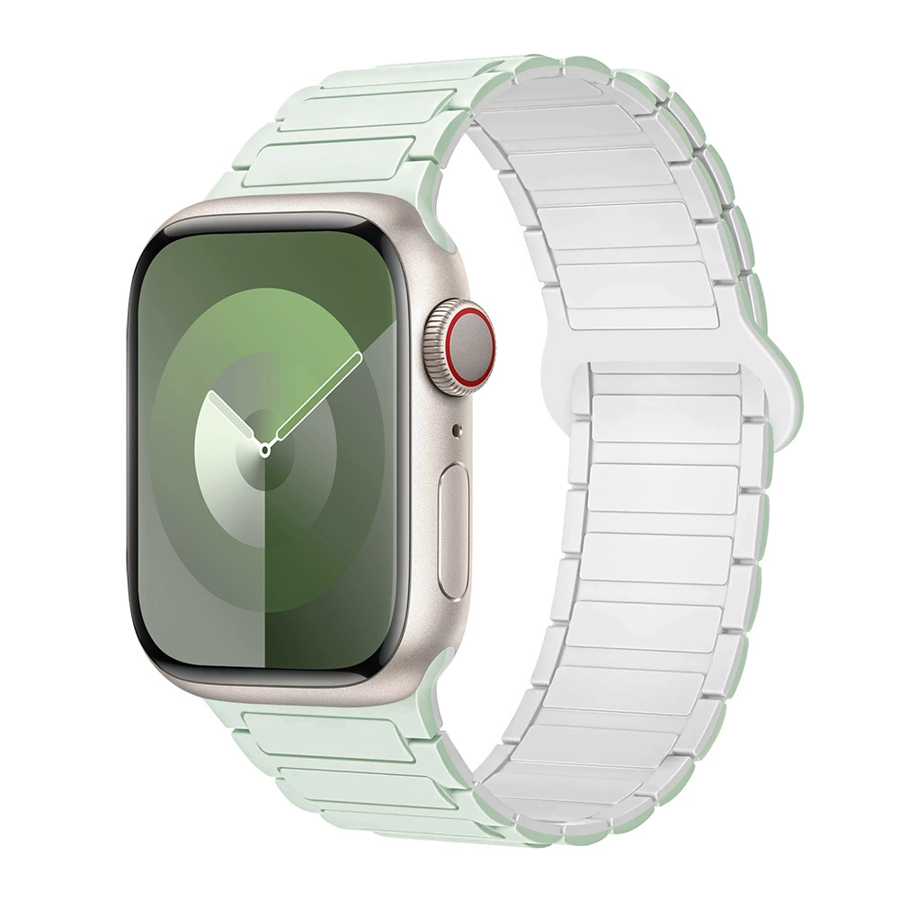 Подходит для Apple Watch1-11 поколения/Ultra3/SE3 второго поколения три бусины силиконовый магнитный ремешок
