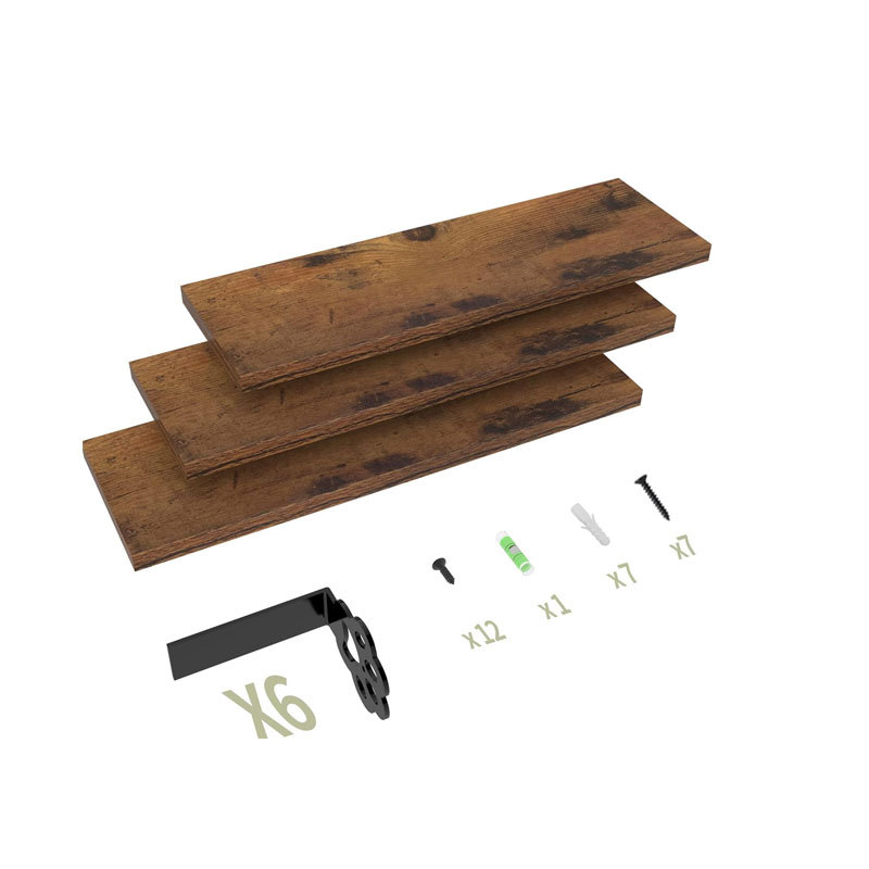 Organizador de almacenamiento de madera estante de almacenamiento sala de estar decoración de la pared estante de madera suministro directo de fábrica simple pantalla