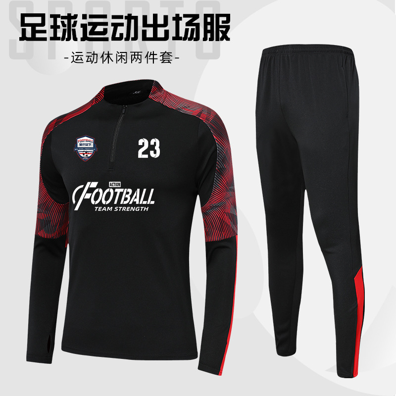 Football clothes suit Long sleeve Training clothes wholesale match Jersey winter children motion clothing Light board Jersey