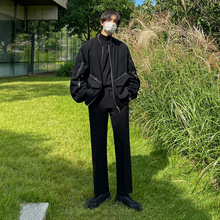 MYQ 秋季外套男士飞行员皮夹克韩版潮流宽松棒球服休闲上衣