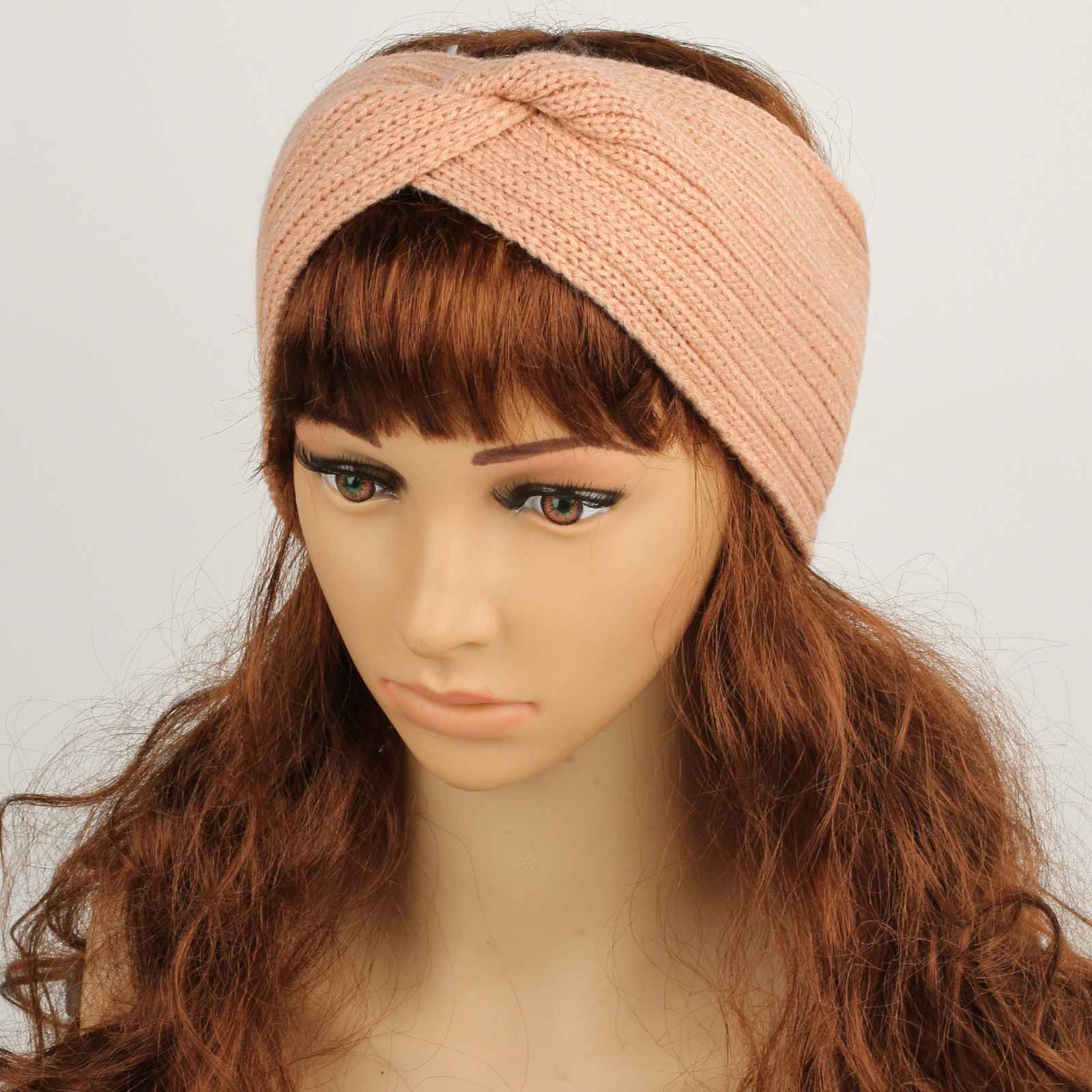 Accessoires pour cheveux tricotés en velours, bandeaux en laine épaisse pour protection contre la chaleur et le froid, bandeaux de sport, protège-oreilles, bandeaux croisés pour femmes_voghion.com