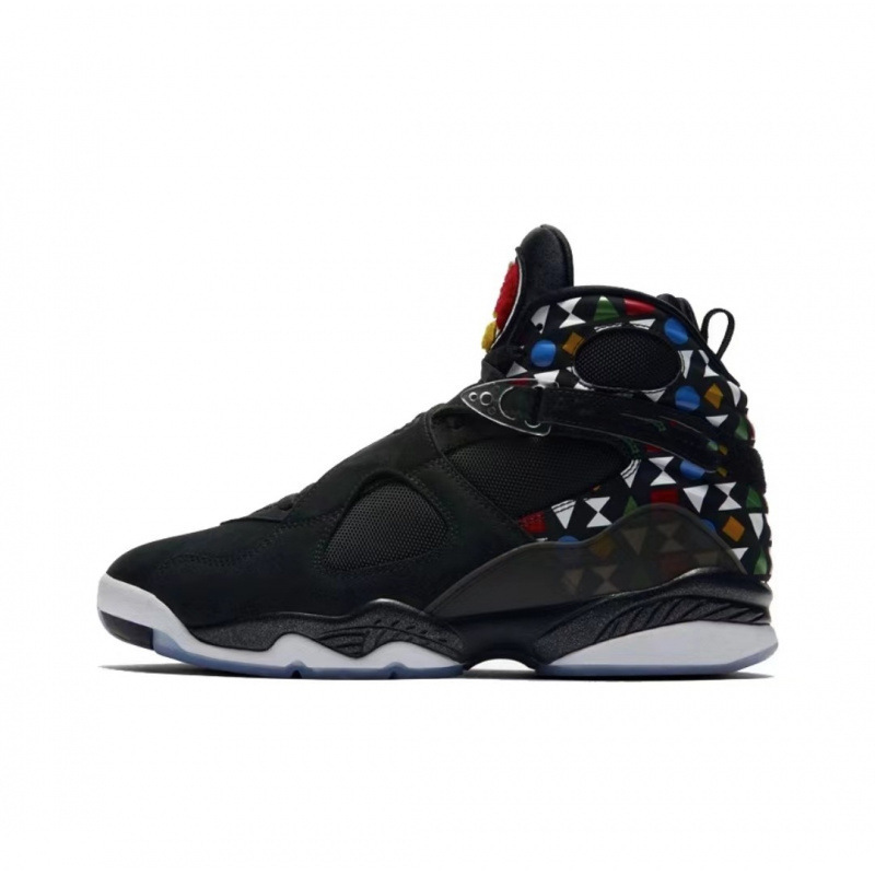 Putian zapatos AJ8 playoffs high-end Joe8 todas las estrellas negras y rojas parejas deportivas casuales zapatos de baloncesto masculino y femenino transfronterizos