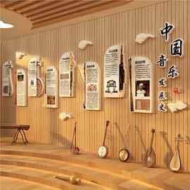 音乐教室墙面装饰布置幼儿园区环创打击器钢琴行中国西方史文化贴