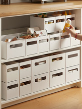 日式家用厨房橱柜直角收纳盒可伸缩化妆品收纳筐杂物储物盒收纳箱