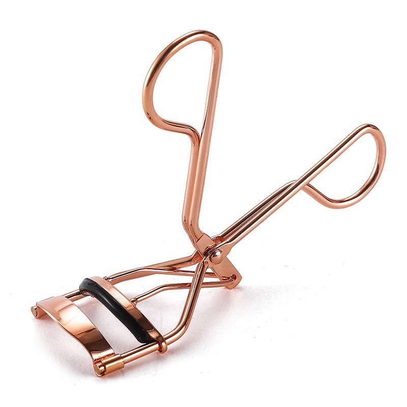 Rizador de pestañas con mango de plástico y caucho verde rizador de pestañas de flor de sol rizador natural portátil y duradero rizador de pestañas de acero inoxidable