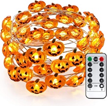 M 20954 Copper Wire Halloween Pumpkin Ghost Spider Web