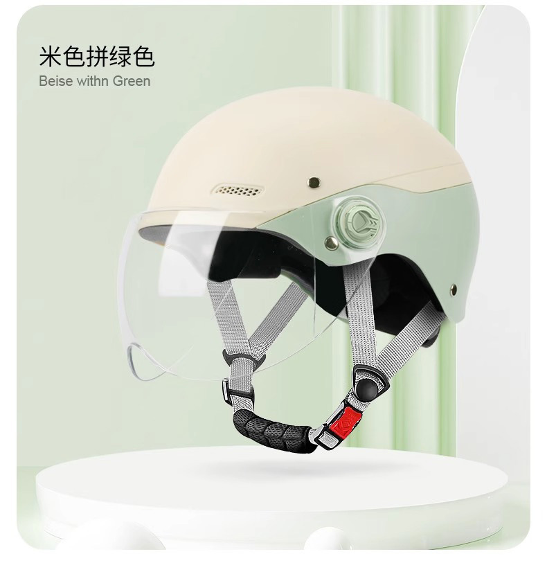 3C certified new national standard electric vehicle helmet, motorcycle helmet for men and women, electric scooter safety helmet, summer half helmet that doesn't press on hair