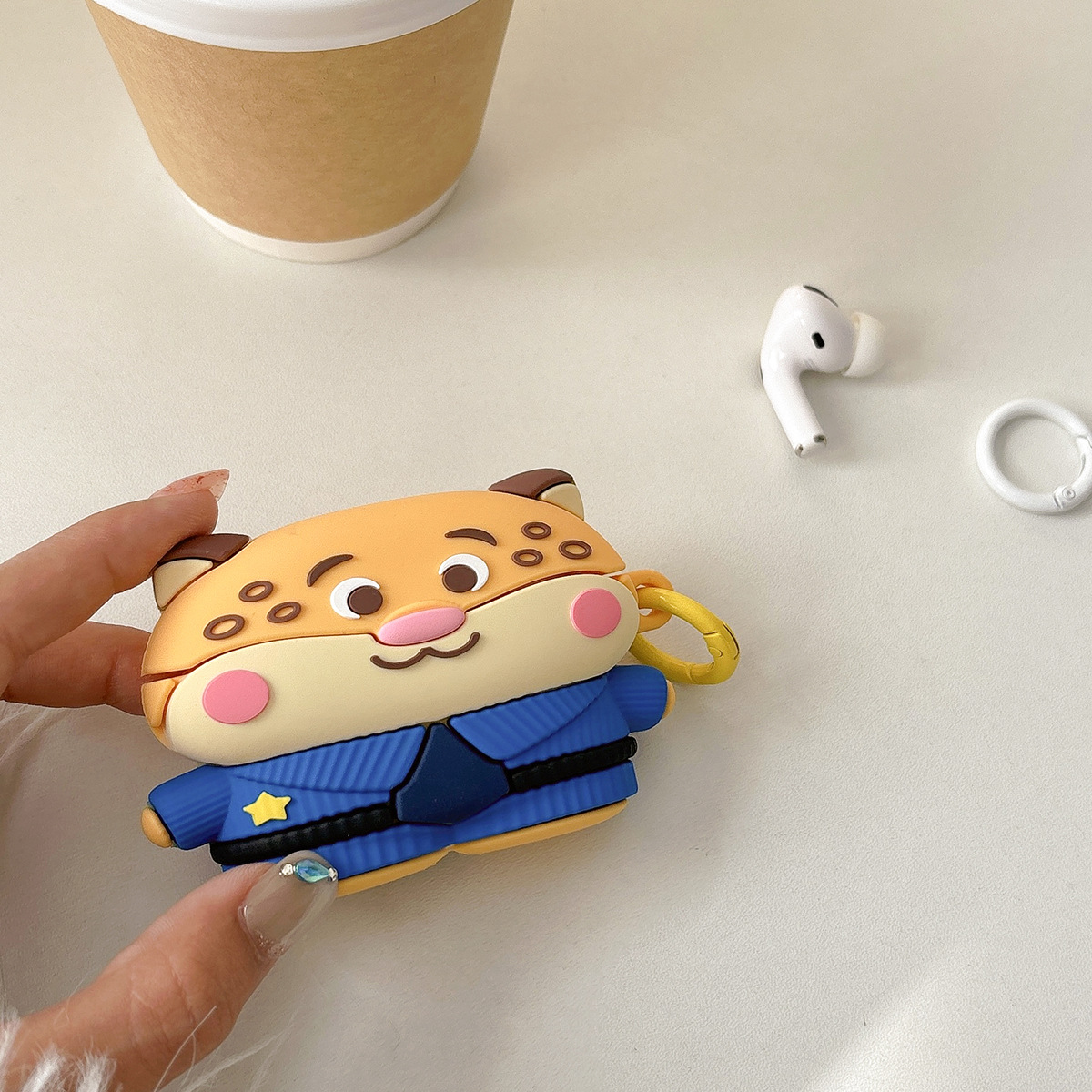 Leopard Officer AirPods Pro Case 1 / 2 generación Bluetooth Headset Case AirPods 3 / 4 generación