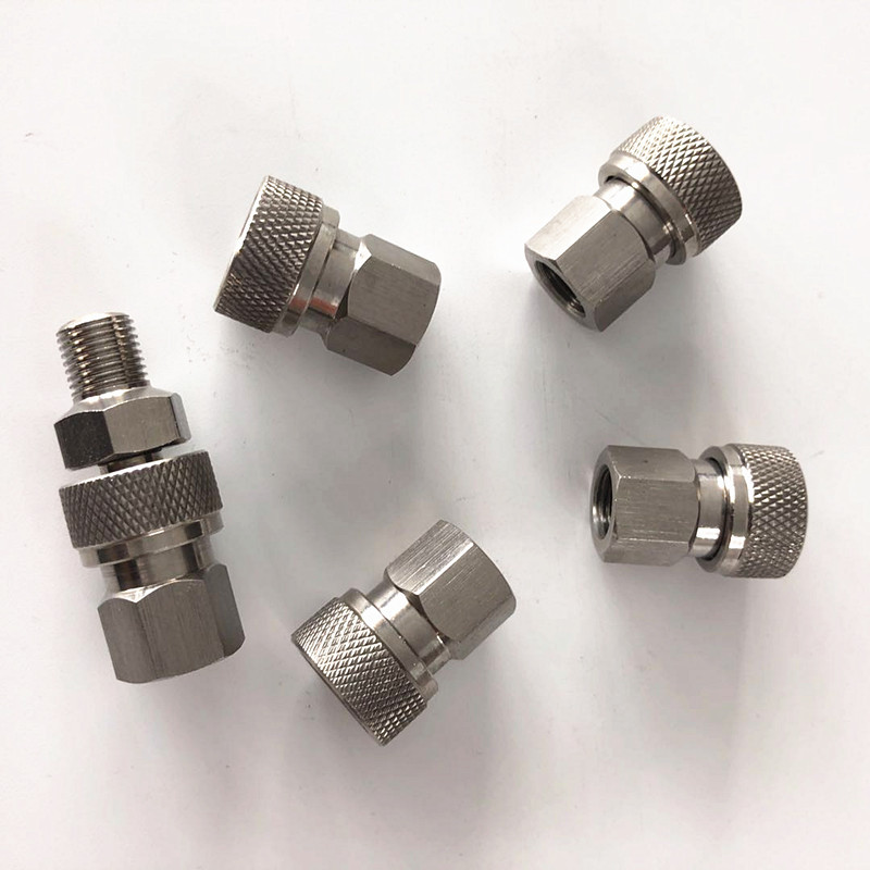 厂家现货优惠气管不锈钢快接公头 螺纹10*1不锈钢母头转接头