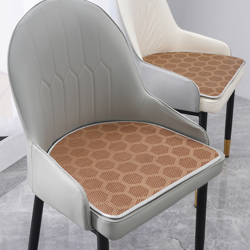 Cojín estera de verano silla de comedor cojín de hielo cojín de silla de verano taburete de lujo ligero transpirable en forma de herradura almohadilla de culata Seda de hielo Nórdico image 15