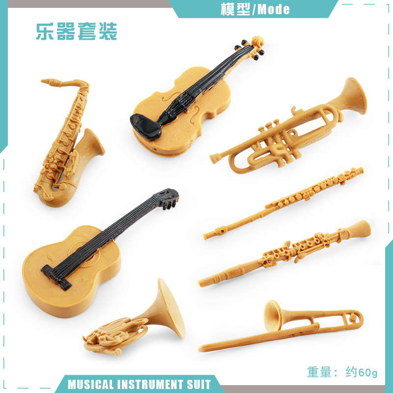 Transfronteriza simulación instrumento musical traje cuerno trombón Clarinete flauta saxofón violín guitarra modelo adornos estáticos