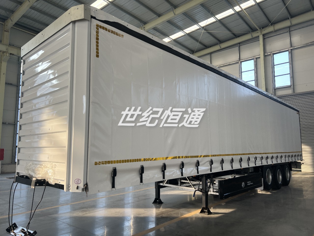 侧帘半挂车集装箱式物流运输篷布货车卡车空气悬架车对外拖车-阿里巴巴