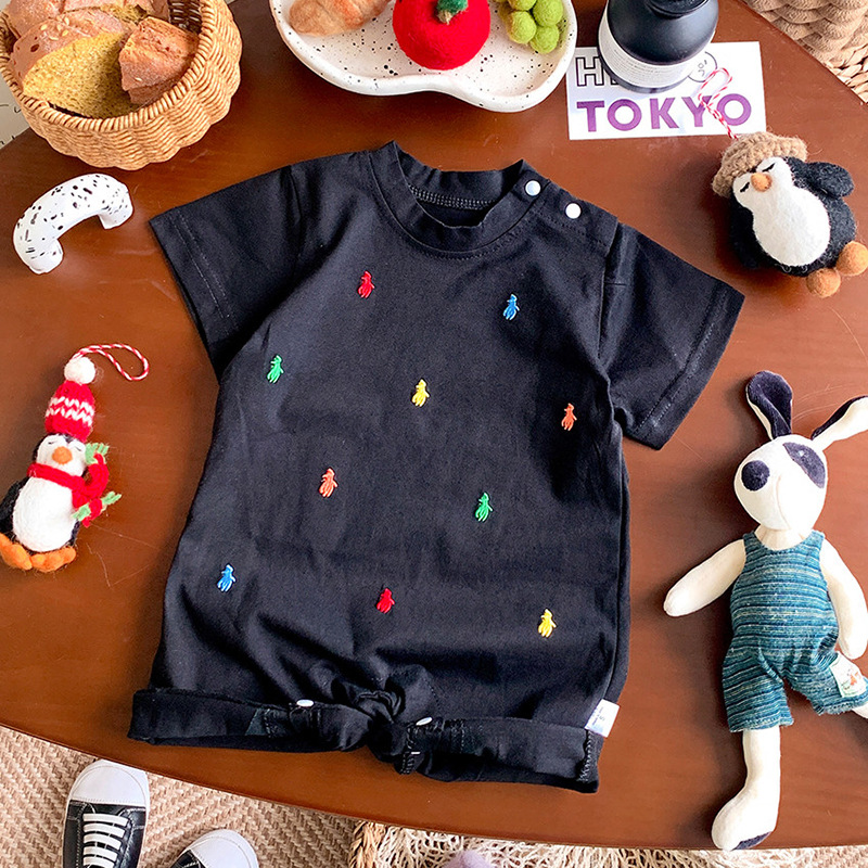 [Summer Embroidered Knight Jumpsuit] Black
