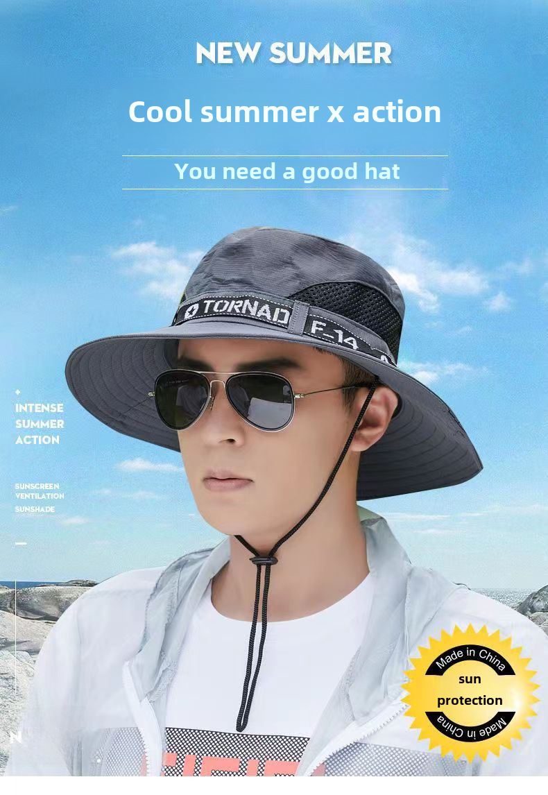 Hatt Herr Solhatt Utomhus Sommar Solskydd Resa Fritid Koreansk Fiskarhatt Herr Bergsklättring Fiske Solhatt_voghion.com
