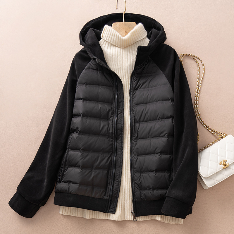 Light and thin keep warm down jacket for leisure with hood for men…