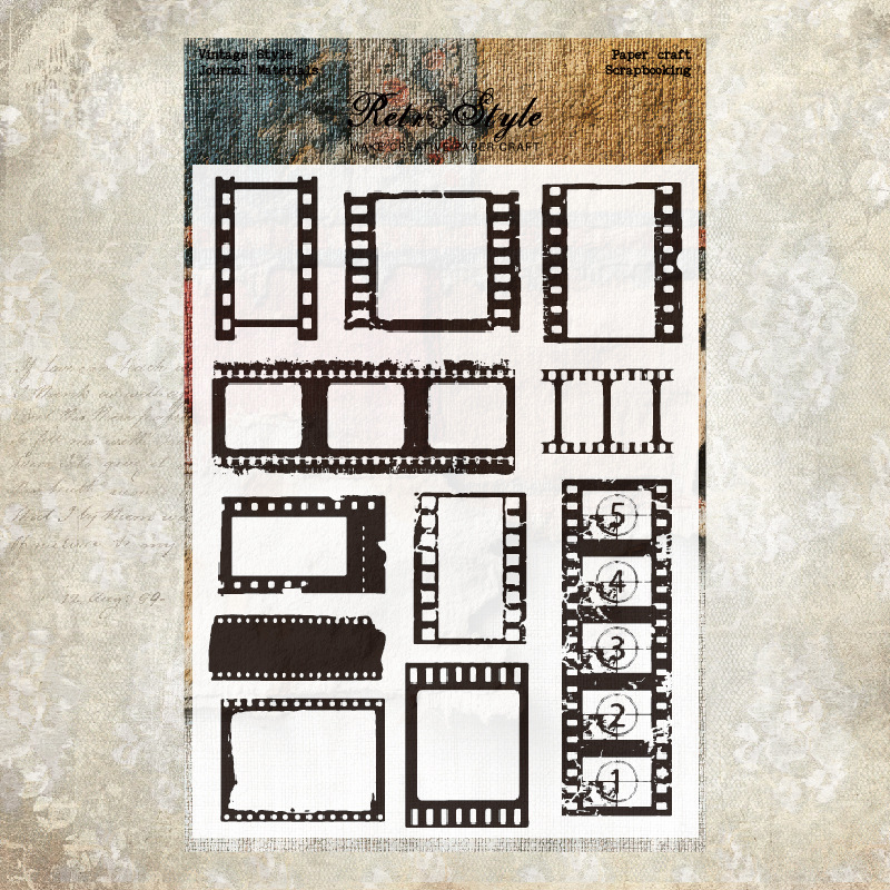 Cuentas de mano transparente sello de silicona fondo retro sello básico DIY decoración cuentas de mano sello de goma hongos papel manuscrito image 2