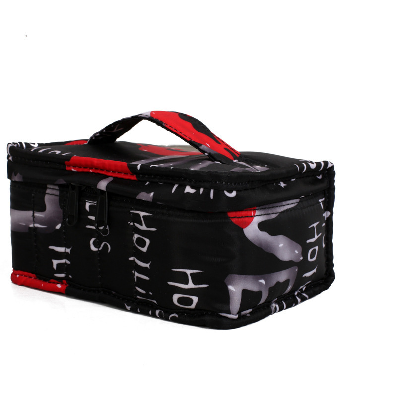 Nueva bolsa de cosméticos portátil de color puro con logotipo impreso, bolsa de cosméticos simple, bolsa de lápiz labial portátil de viaje transfronteriza, venta al por mayor