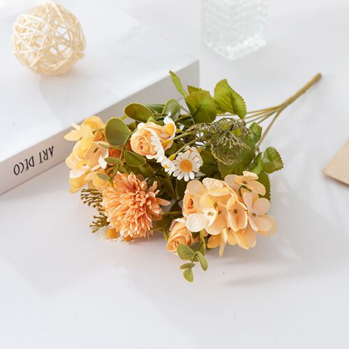 Hundred Flowers Simulation Rose Bouquet Nordic Style Living Room Indoor Floral Decorative Ornaments Wholesale Dried Daisy Artificial Flowers