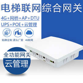 插卡4G联网电梯联网综合网关 AP 云管理 UPS不间断电源485串口POE