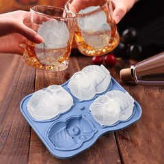 Amazon Silicone Owl Ice Tray Animal Ice Cube Ice Ball Mold Household Whiskey Ice Making Tool