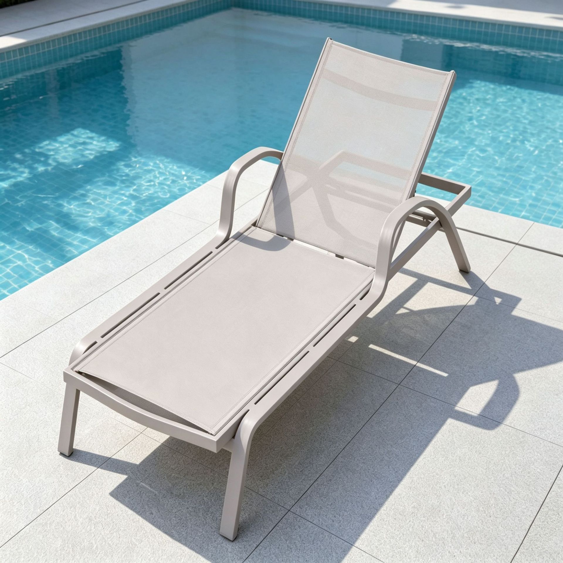 Silla al aire libre balcón patio impermeable aleación de aluminio villa de ocio al aire libre piscina cama de protección solar playa doméstica