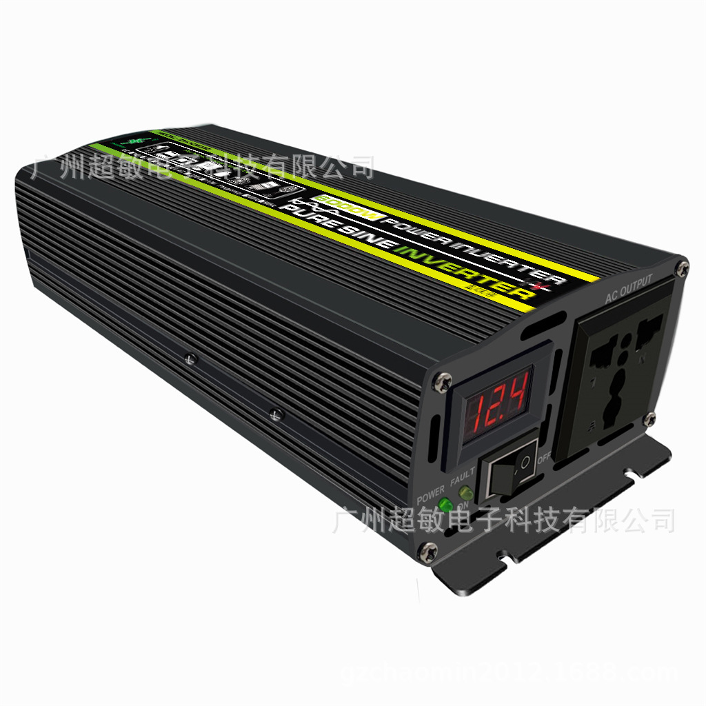 Invertidor de onda positiva pura 12V a 220V 1000W 6000W convertidor de potencia con pantalla de voltaje inteligente LED