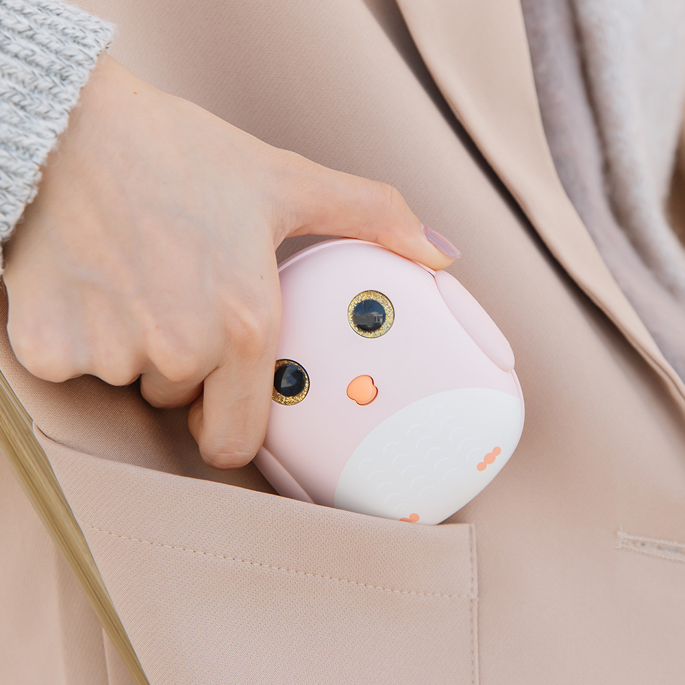 定制萌鷹暖手寶充電寶二合一  防爆保暖冬季可愛萌寵暖手寶禮品