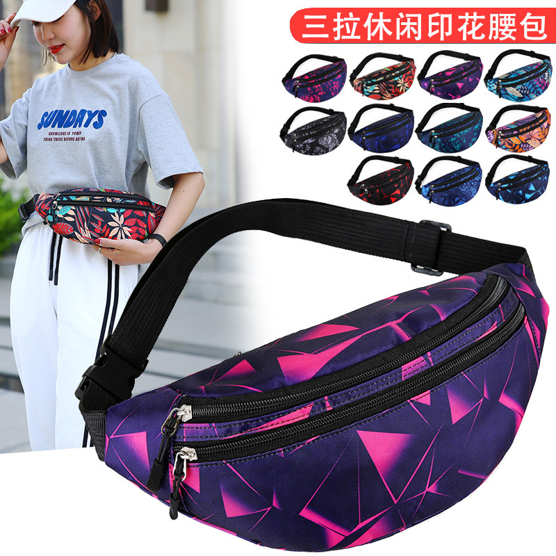 2022新款時尚運動腰包女式手機零錢包騎行斜挎胸包男戶外逛街挎包