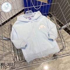 青島2023秋季新款童裝大耳朵狗美樂蒂酷羅米拉鏈女童圓領休閒衛衣