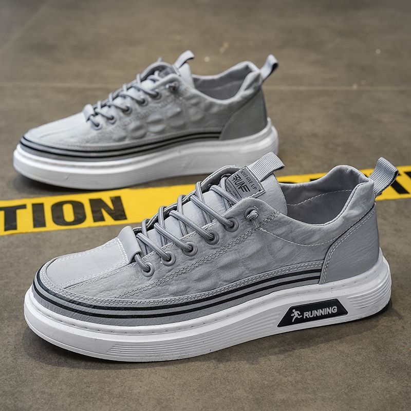 Men's Shoes 2025 Spring New Breathable Canvas Shoes Trendy All-match Flat Shoes Lazy Slip-on Old Beijing Cloth Shoes
