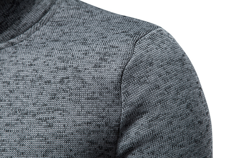 Herren Strickpullover Mit Reißverschluss Und Stehkragen_voghion.com
