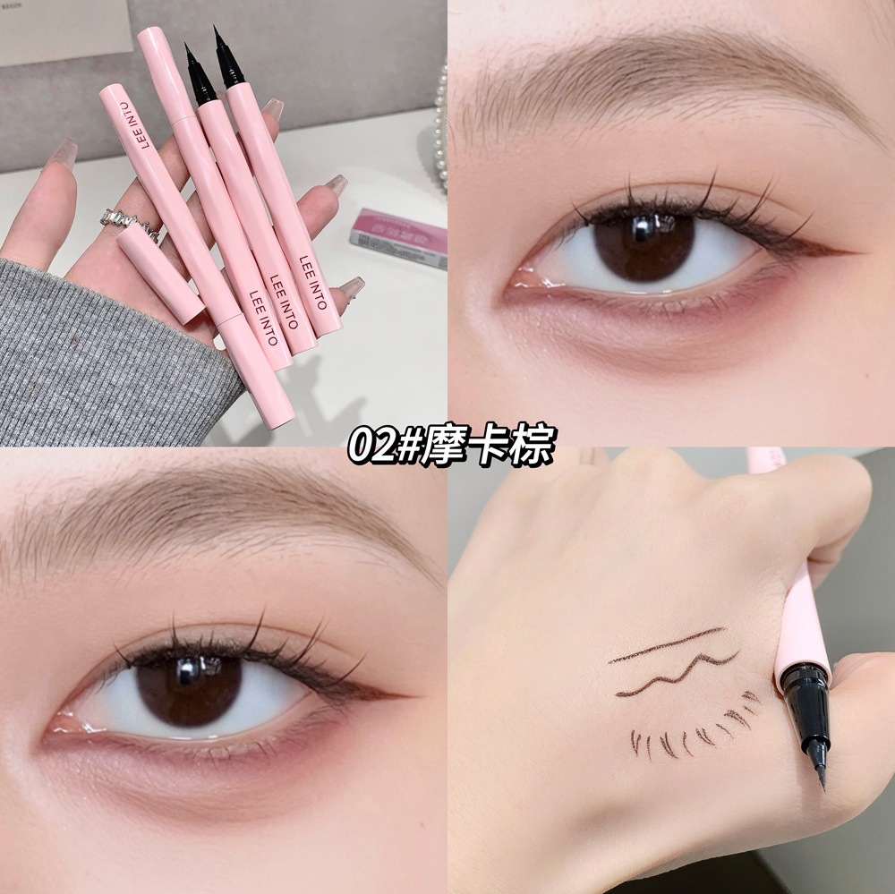 LEEINTO pequeño tubo de polvo para el ojo de captura de ojos muy fino lápiz de delineador de ojos sedoso, fácil de dibujar, no seco rápido, lápiz de delineador de ojos duradero