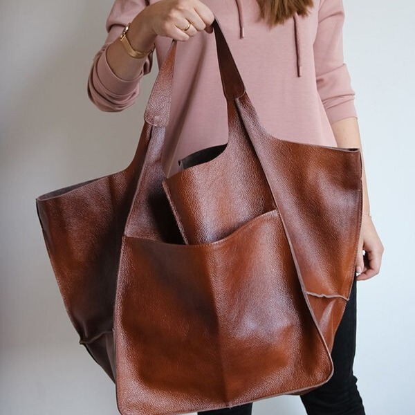 European and American Retro Simple New Style Simple Large Bag Soft Leather Large Capacity Single Shoulder Hand Tote Cross-border Women's Bag Amazon European and American Retro Simple New Style Simple Large Bag Soft Leather Large Capacity Single Shoulder Hand Tote Cross-border Women's Bag Amazon