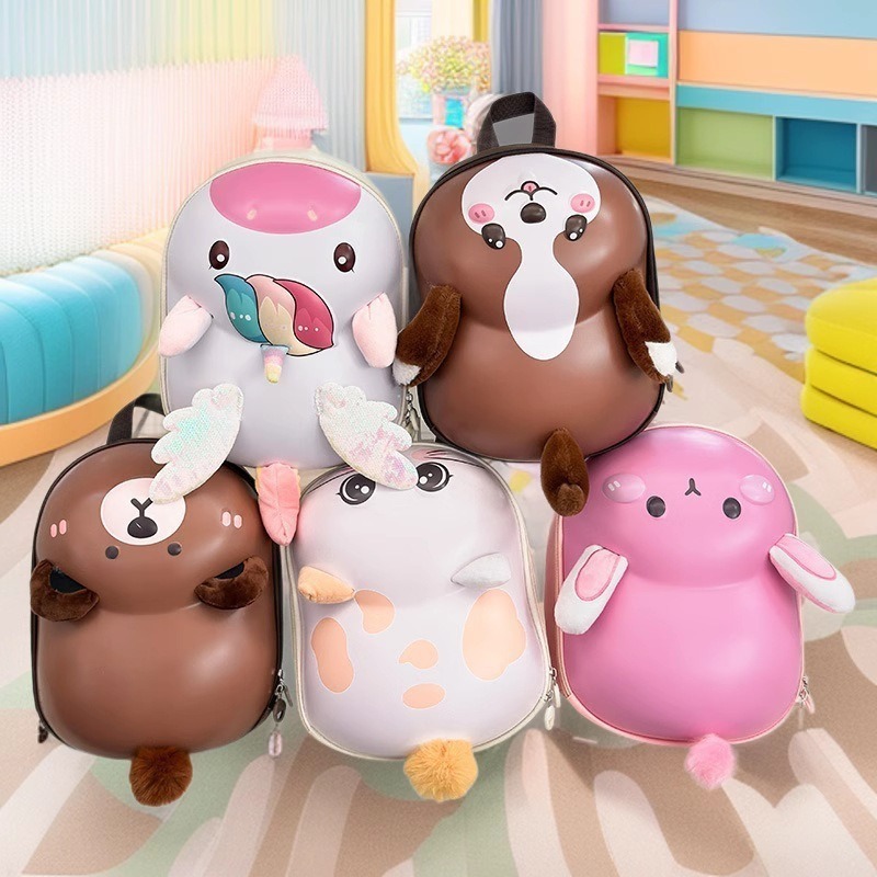 Nuevo unicornio transfronterizo jardín de infantes eva mochila para niños y niñas mochila de hombro de dibujos animados ligera para niños