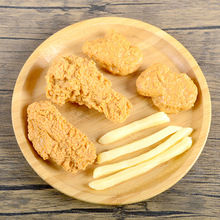 仿真鸡腿薯条炸鸡腿模型仿真鸡翅钥匙扣食玩挂件鸡米花鸡块跨境