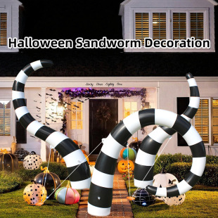 Courtyard Decoration Inflatable Sandworm Pvc Decoration Halloween Festive Atmosphere Layout Cross-Border Decoration Sandworm Column