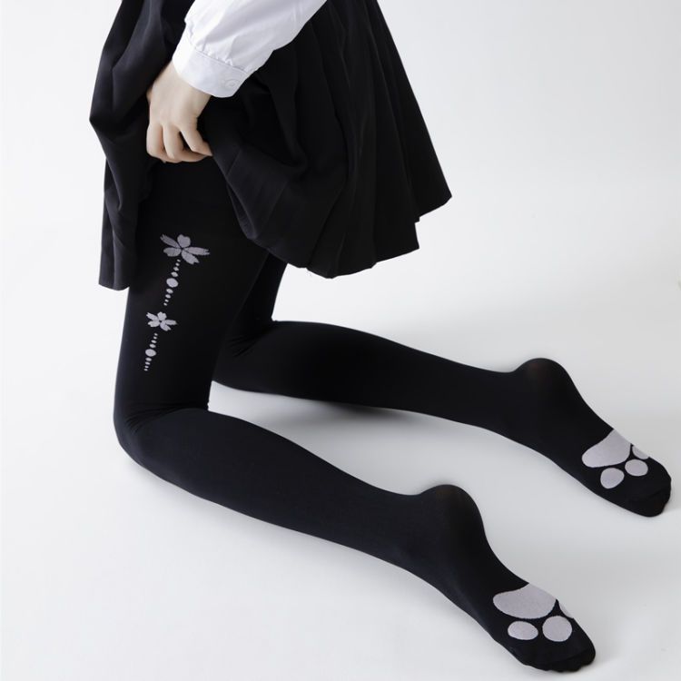 日本アニメ靴下猫靴下女性 cos パンスト太もも靴下ふくらはぎ靴下白ストッキング桜靴下ロリータ女性花|undefined