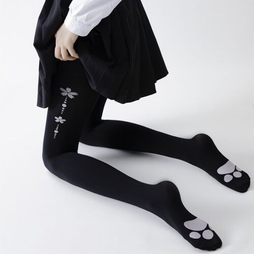 Japanese anime socks cat scratching socks female cos pantyhose thigh socks calf socks white stockings cherry socks lolita female flower