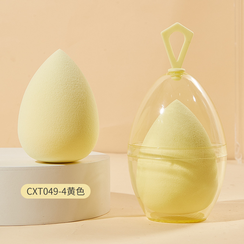 LMLTOP gota de agua de dopamina huevo de maquillaje seco y húmedo de doble uso huevo de maquillaje en agua gran polvo de maquillaje adjunto a la cáscara de huevo