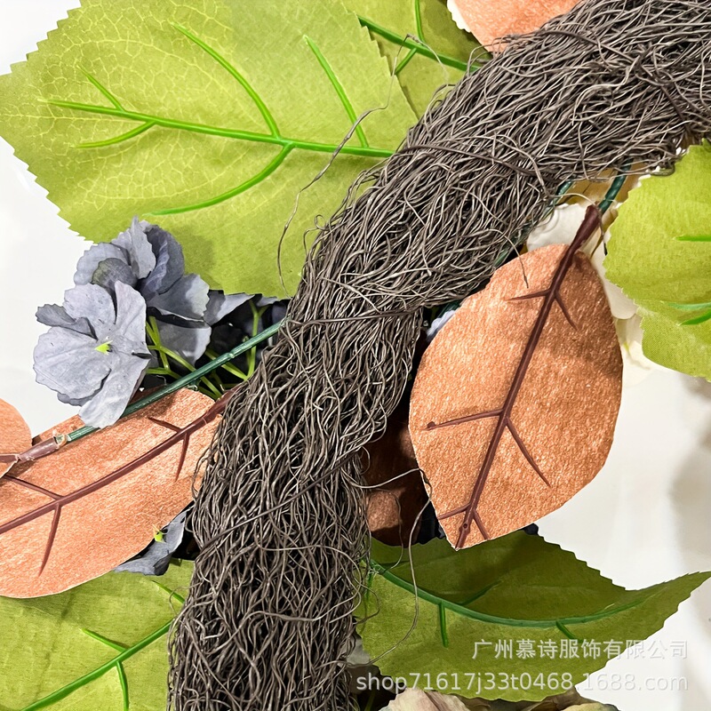 爆款秋季感恩节绣球花环丰收节门庭装饰跨境亚马逊Fall Wreath|undefined