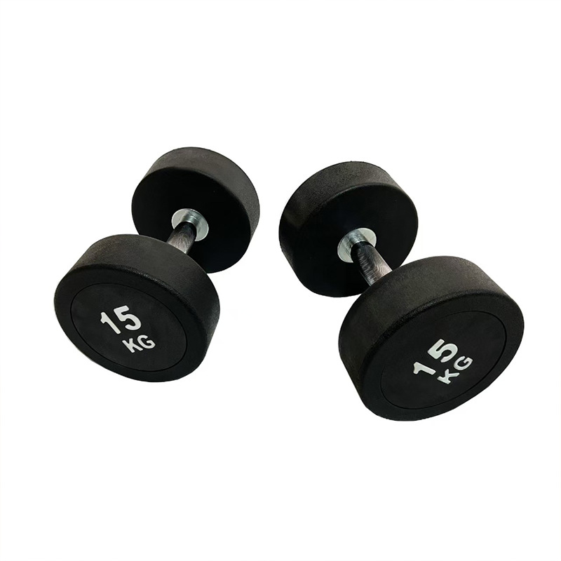 Mayorista transfronterizo gimnasio comercial educación privada bolsa de cabeza redonda de acero redondo sólido gimnasio dumbbell bolsa de peso