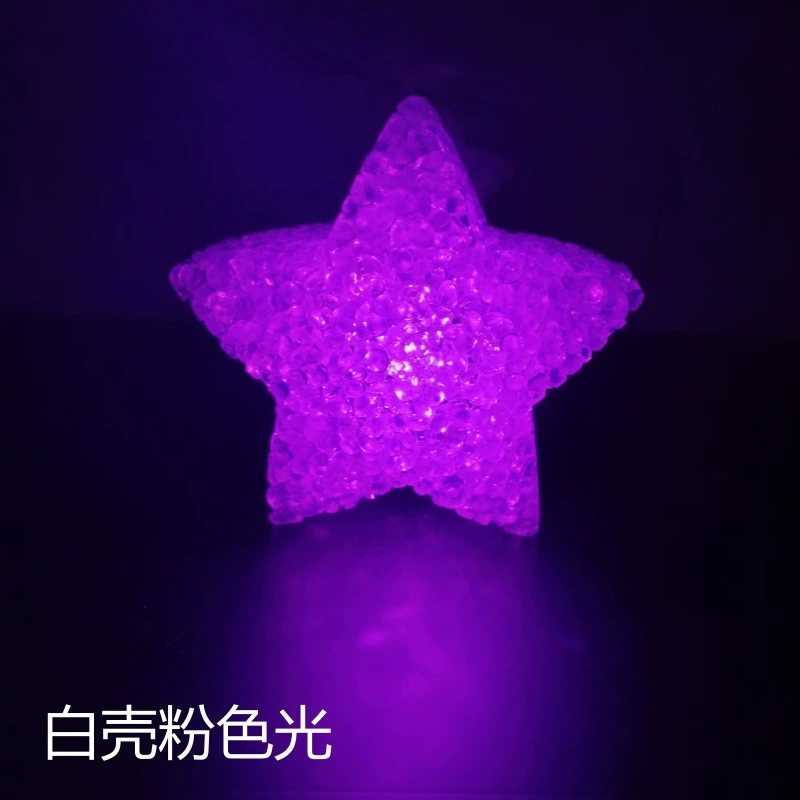Handheld star light prop, LED multicolor, sizes 8/10/15/20 cm, wrist strap or handheld