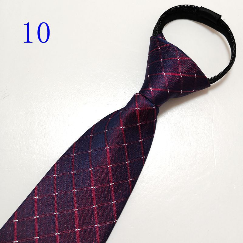 男士拉链新郎结婚红色8cm正装商务黑色免打结懒人易拉得蓝色_