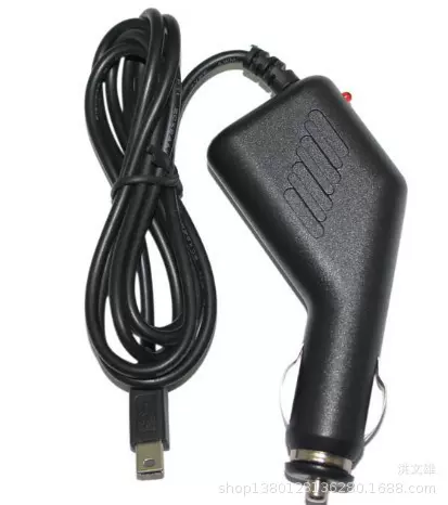 1.2米12V-24V转5V500豪安行车记录仪电源线车充线 GPS导航电源线