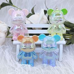 かわいい電気メッキグラデーションクマ漫画キーホルダー樹脂キーリング車載用プチギフト飾りメーカー供給