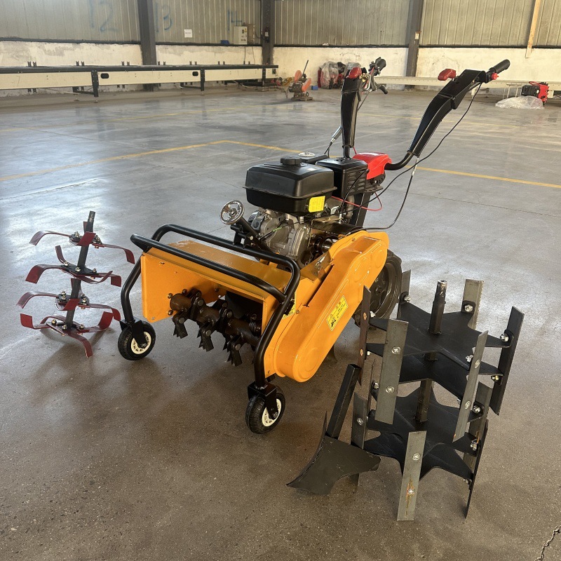 diesel de cuatro tracciones multifuncional micro-cultivador doméstico pequeño raspador de hierba refrigerado por aire diesel auto-propulsión triturador de hierba rotativo