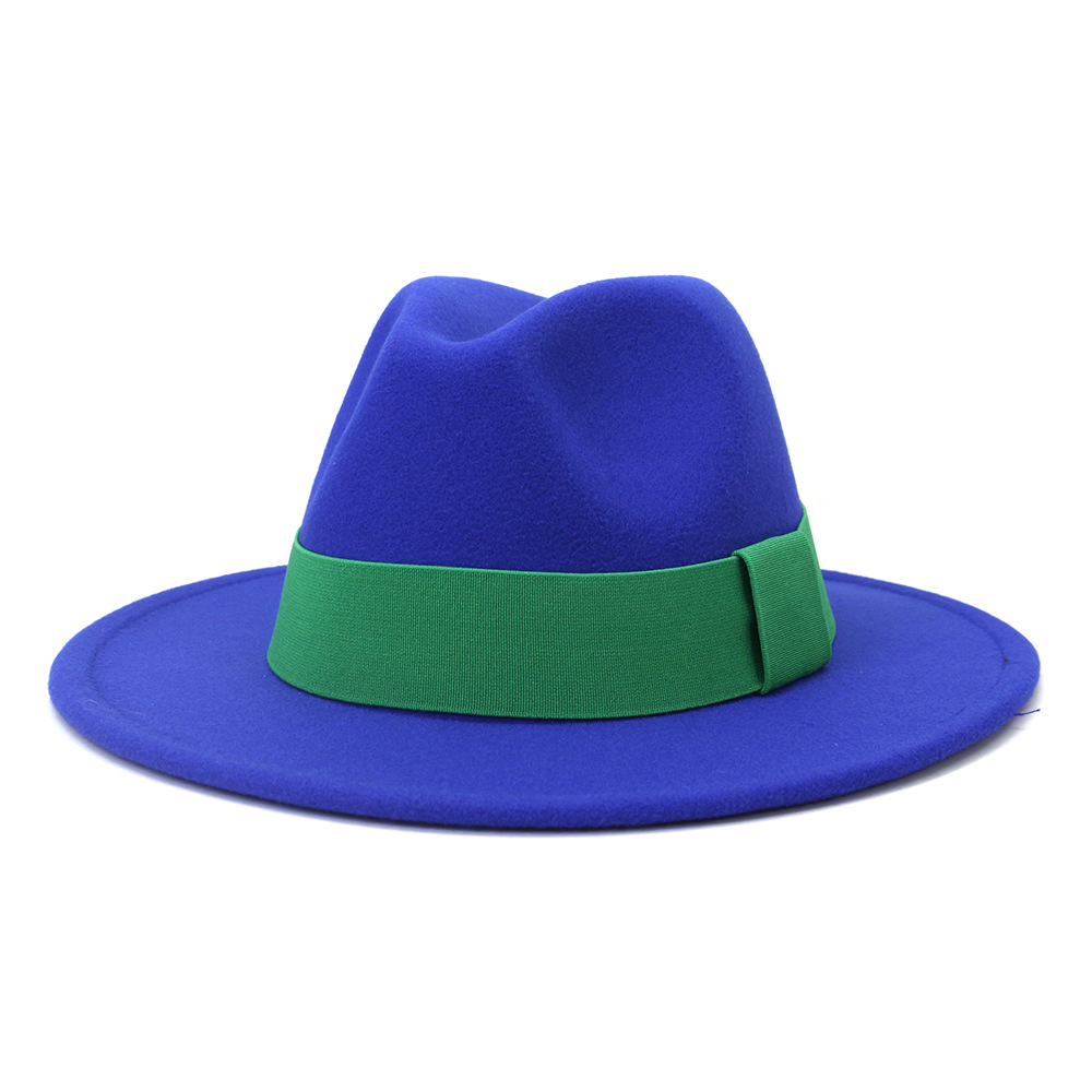 Big Flat Brim Woolen Jazz Top Hat NSDIT104157