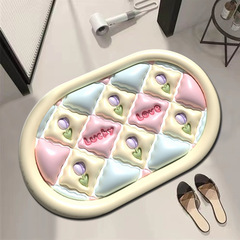 ins wind visual swelling diatom mud floor mat bathroom water-absorbing quick-drying floor mat kitchen oil-absorbing mat door mat