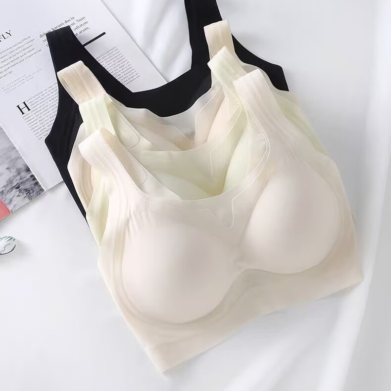 Summer breathable silk quick dry wireless bra