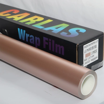 Metal Factory Direct Sales Wholesale — Auto Color Change Film - satin-rose-gold-152m15m